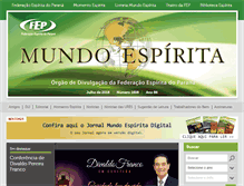 Tablet Screenshot of mundoespirita.com.br
